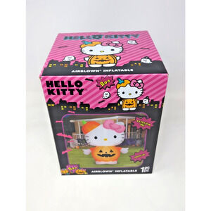 Hello Kitty In Pumpkin Costume 4.5 Foot Outdoor Airblown Inflatable Decoration